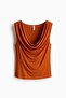 Cowl-neck jersey top - 5