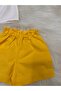 Girl's 2-Piece Set: Madonna Collar White Blouse & Solid Color Shorts - 6