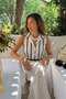 Women's Shirt Collar Striped Shirt - 3