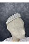 Sparkling Detailed Zircon Stone Bridal Crown Wedding Hair Accessory Elegant Model - 5