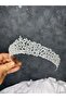 Romantic Zircon Stone Bridal Crown Bridal Hair Accessory Elegant for Wedding Henna - 3