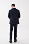 Slim Fit Mono Collar Striped Men's Suit - 6