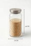 Glass Jars with Metal Lids 1300 ml (12 Pieces) – Set of Storage and Spice Jars with Lids, Glass Jars 22X10 cm - 2