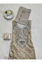 Luxury Emirati Mukhawir Dress White with Gold Floral Design - 3