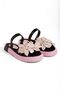 Women's Leather Floral Detailed Side Rope Wrapped Ready-To-Wear Sandals - 4