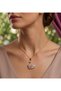 Gold Color White Zircon Stone Swan Model Tarnish-Resistant Steel Necklace - 2
