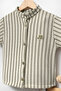 Boy's Striped Knitwear Shirt Pants 2-Piece Set 3712 - 5
