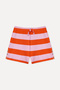 Women's Pink Comfort Fit Striped Shorts