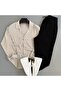 Men's Wrinkled Fabric Summer Shirt Ottoman Trousers Bottom-Top Combination