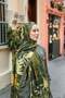 Amore Tree Pattern Shawl - Khaki-Emerald - 4