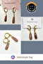Gold Steel Hoop Earrings with Sunstone - Dangle Earrings with Natural Drop Stone - 8