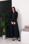 Dark Denim Two-Piece Set with Skirt – Oversized Jacket Casual Skirt