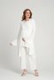 New Season Ecru Maternity Summer Design 100% Cotton Double-Breasted Short Sleeve Dressing Gown Pajama Set - 6
