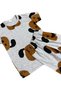 Boy's Cotton Thin Summer Fabric Gray Color Dog Pattern Short Sleeve Shorts Pajama Set - 4