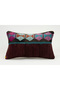 Handmade Vintage Throw Pillow Cover Made from Old Kilim, Wool, 30X50 cm