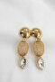 Damla Stone Cage Crystal Exaggeration Modern Earrings 9 Cm. - 2