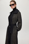 Hooded Belt Detailed Giy Çık Black/Beige 0221 - 5