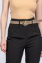 Women's Summer Black Arvena Narrow Leg Belted High Waist Trousers Stylish Casual Comfortable 30389 - 2