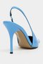 Gloria Blue Patent Leather Belt Detail Pointed Toe Women's Heeled Shoes - 8