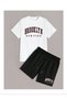 Men's T-Shirt Shorts - T-Shirt with Shorts Bottom Top Set Elemek Printed Crew Neck
