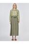 High Waist Rayon Bell Skirt Khaki - 2