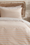 Forres Double 100% Cotton Duvet Cover Set - Salmon - 3