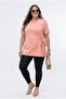 Women's Plus Size Short Sleeve Side Knot Detailed Blouse 2039-26