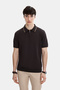 Brown Men's Cycling Regular Fit Knitwear Polo T-Shirt B35S40031 - 3