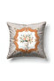 Pegasus Patterned Cream Square Throw Pillow Cover 43 X 43 cm Double-Sided Throw Pillow Cover - 2