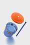 Kai Cute Lion Patterned Pp 3-Piece Children's Set Water Bottle, Cup with Straw and Storage Container 712008 Blue - 6