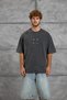 Men's T-Shirt Ripped Detail Washable Smoked Oversize Ripped Crew Neck Cotton
