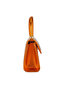 Orange Shiny Crossbody Bag with Detachable Chain Strap - 4