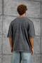 Men's T-Shirt Shoulder Detail Washed Smoked Oversize Crew Neck Cotton - 3