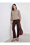 Brown Floral Embroidered Cotton Shirt - 2