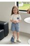 Girl's Heart Detailed Shorts and White T-Shirt 2-Piece Set |   Summer Combination Stylish Holiday Set |   3-7 Years Old - 5