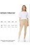 Women's Beige High Waist Seamless Ribbed Waist Tightening Flexible Long Sports Leggings - 8