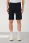 Navy Blue Men's Zippered Three-Pocket Thin Draped Fabric Comfortable Fit Shorts