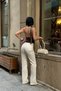 Women's High Waist Wide Leg Denim Jean Pants - 3