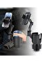 Car Cup Holder Phone Mount, 2-in-1 Universal Stand with Cup Holder Expander, 360° Rotation, Black, ABS Plastic, compatible with iPhone and Android - 3