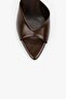 Women's Lunea Brown Leather Heeled Slippers - 4