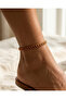 Braided Orange Black Macrame Anklet, Water Resistant Macrame Ankle Bracelet, Gift Summer Jewelry