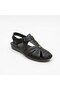 Z840 Laser Printed Embroidered Closed Front Genuine Leather Comfortable Women's Sandals - 3
