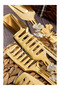 8 Piece Butterfly Model Gold Sauce Serving Set and Tongs Serving Presentation Set (18/10) - 6