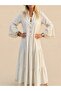 Linen Dress with Tassel Details - 3