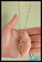 Bow Model Sequin Chain Steel Necklace |   Gold Color |   Women's Necklace Accessory - 4