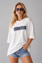 Women's Crew Neck Oversize Basic T-Shirt - 3