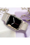 Apple Watch 38mm 40mm 41mm 42mm | Stainless Steel Milanese Mesh Loop Magnetic Band | Silver2 - 4