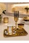 Gold Narin Coffee Presentation Set – Gold Coffee Cup, Turkish Coffee Cup, Coffee Saucer and Tray - Luxury Coffee Set - 3