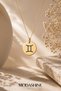Gemini Zodiac Sign Necklace Gold Color Minimal Design Stainless Steel Astrology Horoscope Necklace Modern Women Jewelry - 2