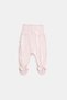 Natural Modal Cotton Newborn Baby Booties with Soles L Farmyard Pink - 3